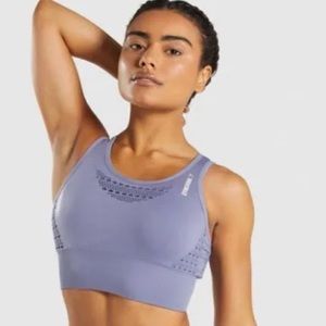 Gymshark Energy+ Seamless Crop Top Sports Bra Purple